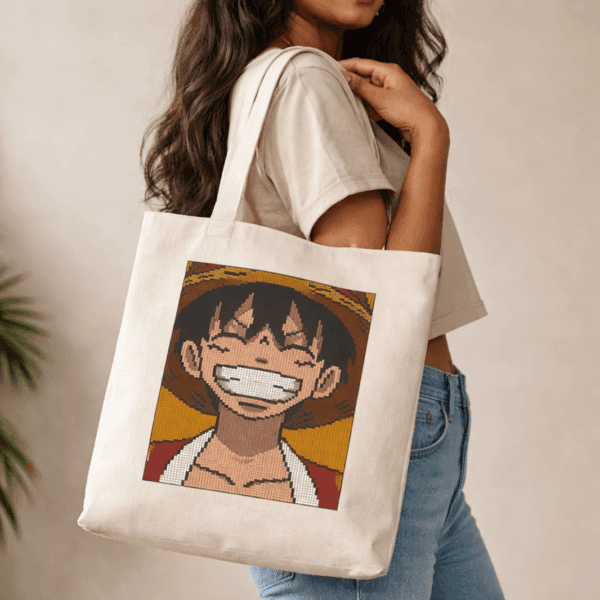 Luffy Pixel Art Tote