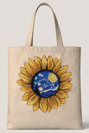 Starry Sunflower Art Tote