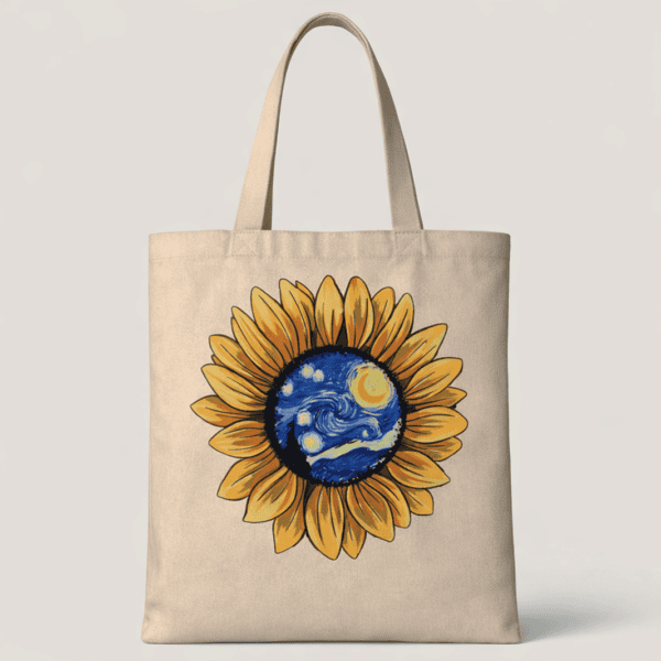 Starry Sunflower Art Tote