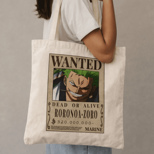 Zoro Wanted Poster Tote