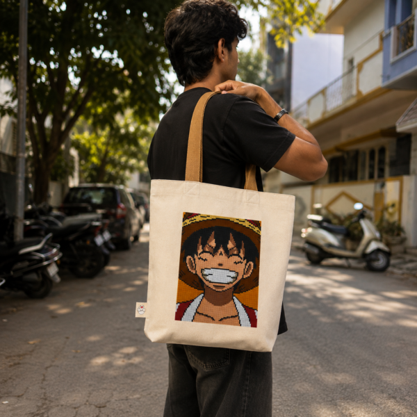 Oversized- Luffy Pixel Art Tote